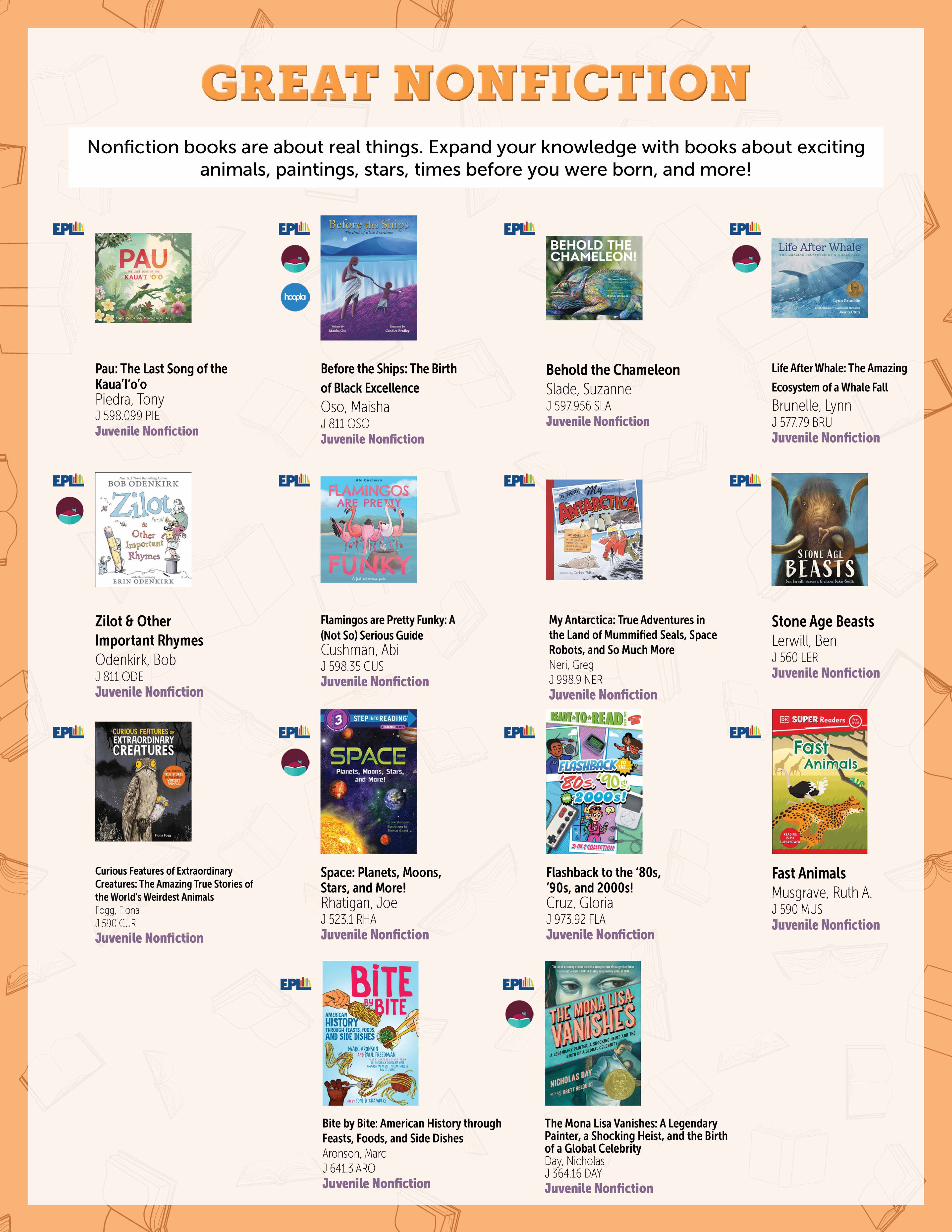 Juvenile Nonfiction Booklist