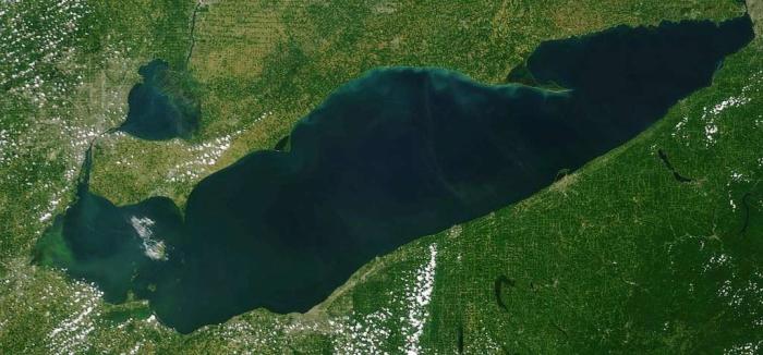 Satellite image of Lake Erie